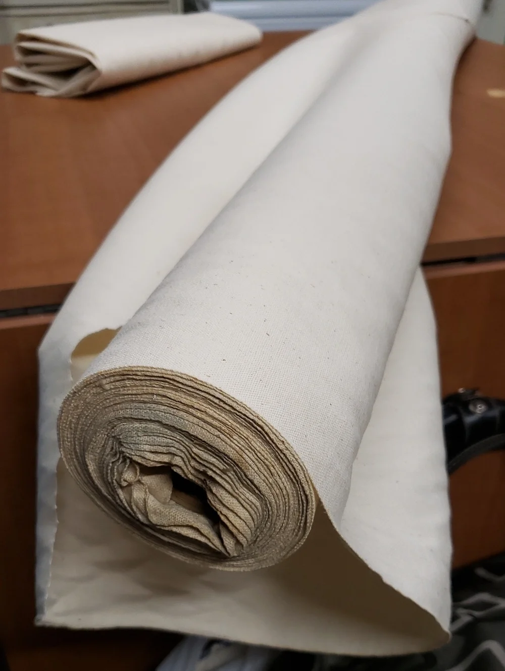 Natural Cotton Canvas Fabric Bolt - Heavyweight Plain Weave